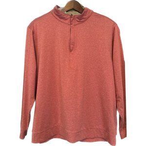 Matte Grey 1/4 Zip Long‎ Sleeve Red Golf Pullover - Men's Size 2XL